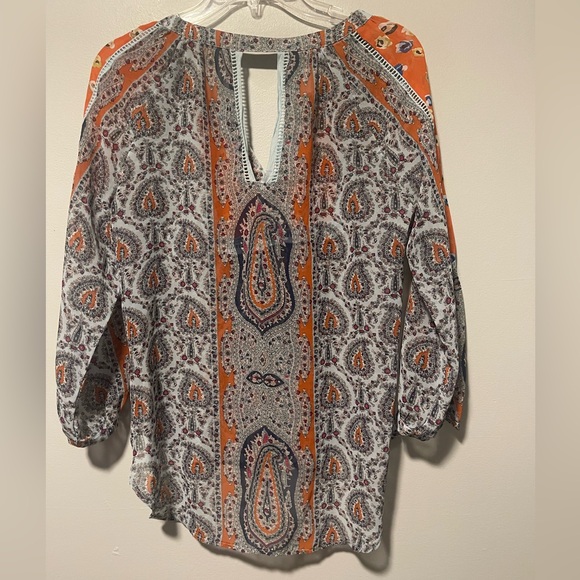 Love FIRE Women’s Sheer 3/4 Length Sleeve Tunic Top Sz S - Picture 4 of 7